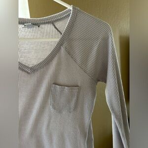 Soft long sleeve tee with pocket